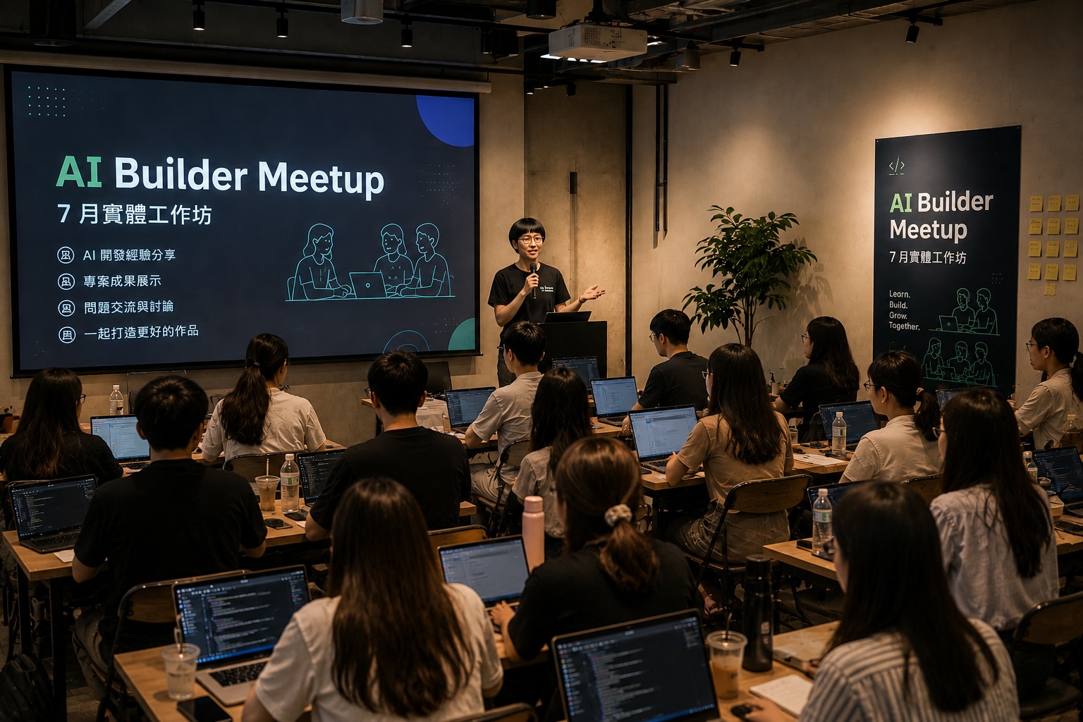 AI Builder Meetup 工作坊示意圖